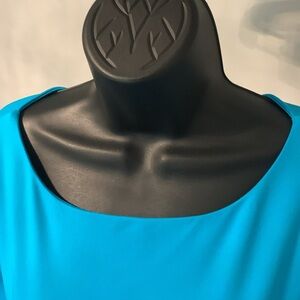 judy p Double Front Turquoise Ballet Neck 3/4 Sleeve Tee Size M